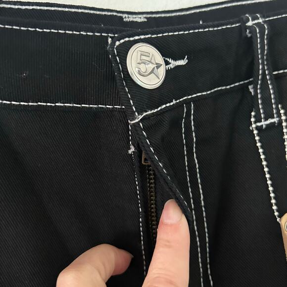 Fivestar General Women's High Rise Twill Service Pants Jeans Black 0 24 New - Picture 3 of 9